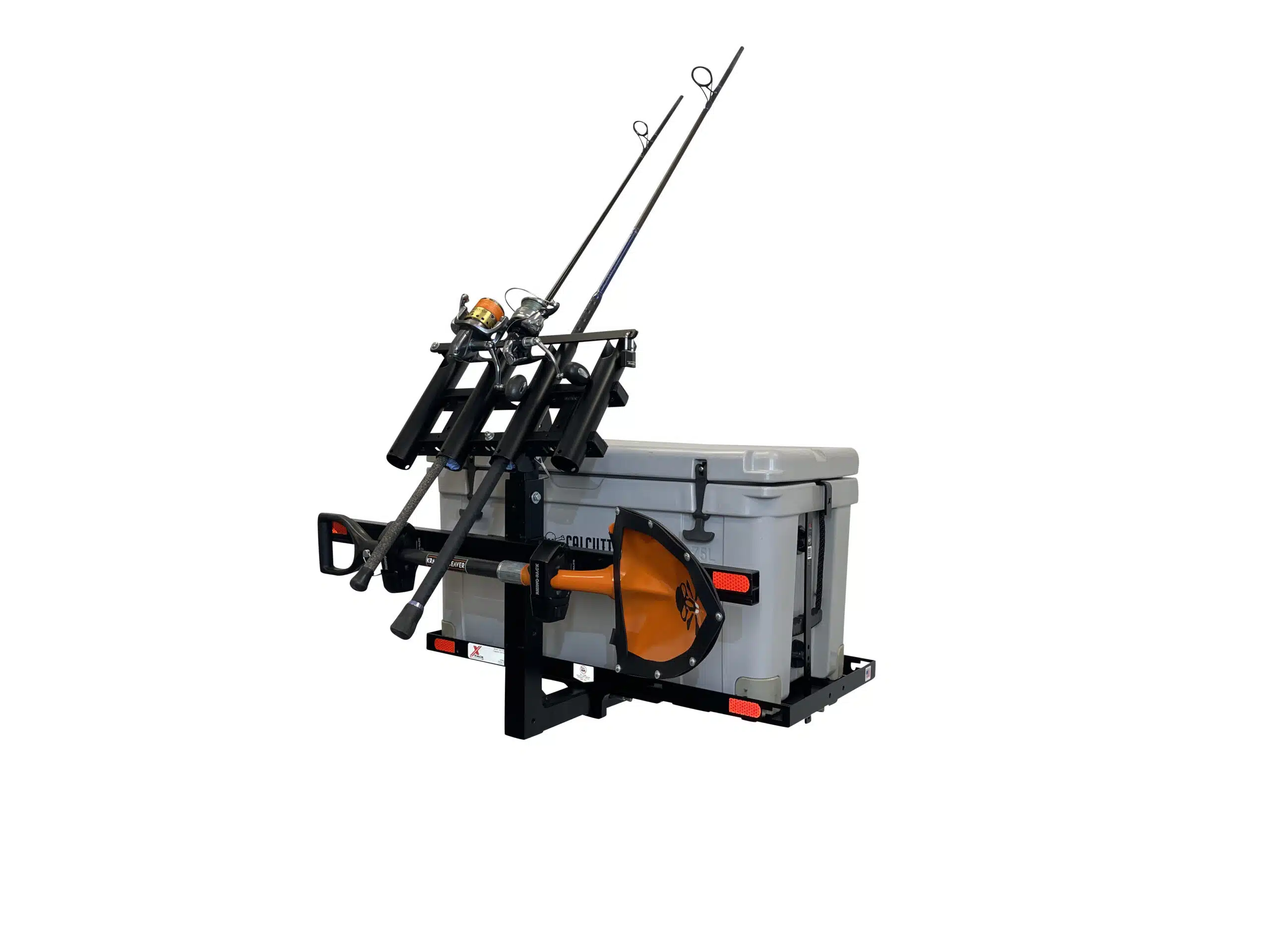 Front Hitch Cooler Rack Package with 4 rod holder Bundle - X-Rack